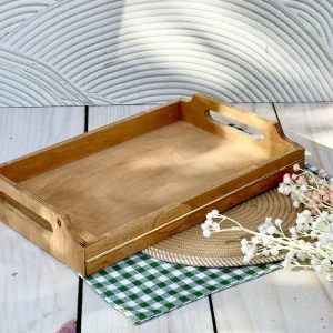 سینی چوبی خط طلا