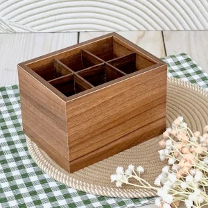 جا قاشقی شش خانه چوبی