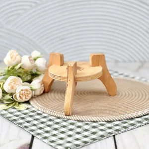 وارمر چوبی گرد سه پایه